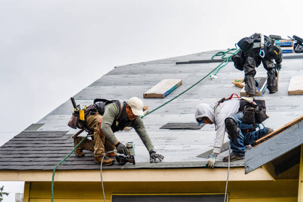 Professional Gutter Installation technician working in Spring Valley, WI